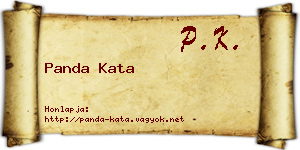 Panda Kata névjegykártya